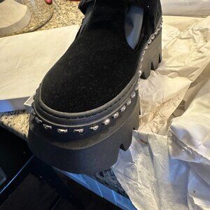 MARIE LAFFONT NYC GINETTE BLACK VELVET SHOES 6 US 36 EU NIB